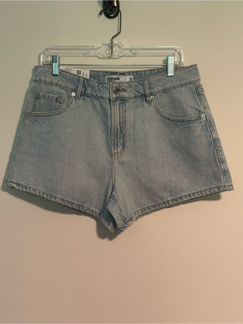 Garage Denim Relaxed A-Line Shorts Ariana Blue Women’s Size 9 Light Wash NWT